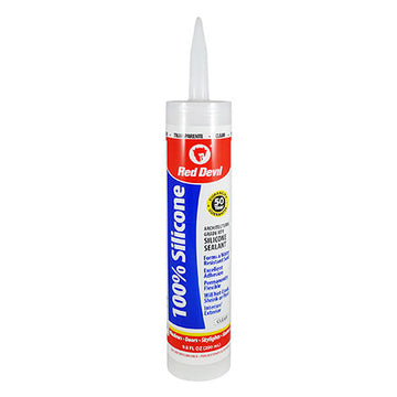 Red Devil 100% Silc- Clear 9.8 FL OZ