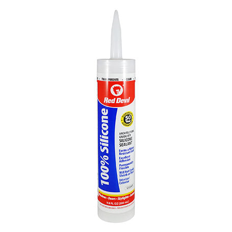 Red Devil 100% Silc- Clear 9.8 FL OZ