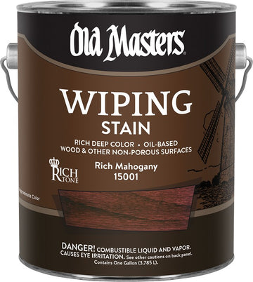 Old Masters 15001 1gal Rich Mahogany Wiping Stain