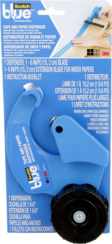 3M M1000-SBN ScotchBlue Tape and Paper Dispenser w/6" Blade & 6" Extension