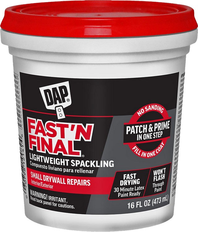 DAP 12141 pt Fast N Final Lightweight Spackling
