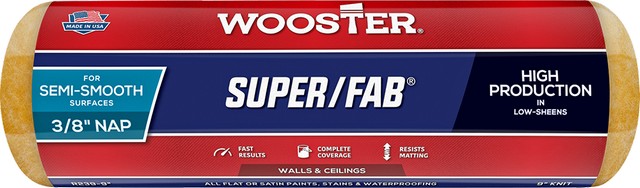 Wooster R239 9" x 3/8" Nap Super/Fab Roller Cover