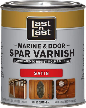 Absolute Coatings 50804 qt Satin Last N Last Marine & Door Spar Varnish (450 VOC)