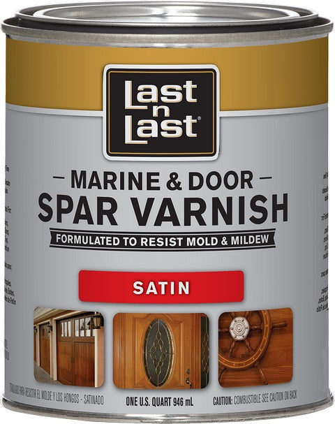 Absolute Coatings 50804 qt Satin Last N Last Marine & Door Spar Varnish (450 VOC)