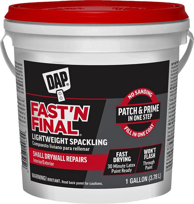 DAP 12143 1gal Fast N Final Lightweight Spackling (Int/Ext)