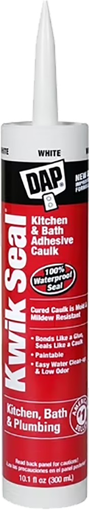 DAP 18032 10.3oz Cart White Kwik Seal Kitchen & Bath Adhesive Caulk