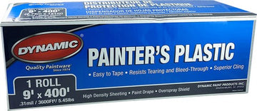 Dynamic 60401 9' x 400' Painters Plastic  (2.7m x 122m) .3