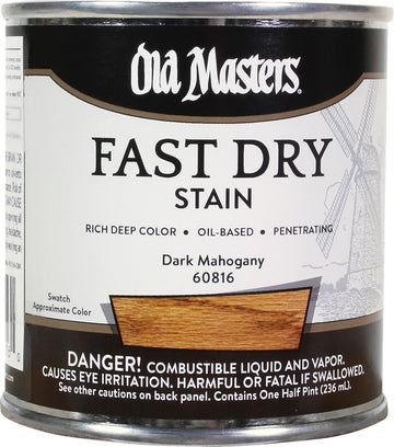 Old Masters 60816 1/2pt Fast Dry Stain Dark Mahogany