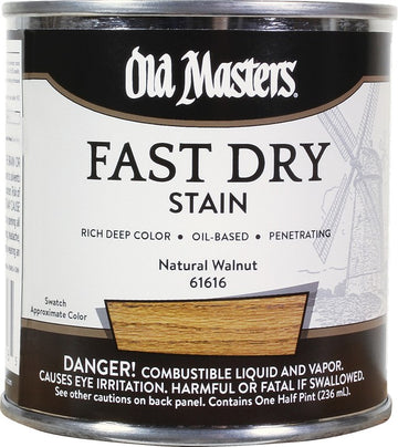 Old Masters 61616 1/2pt Fast Dry Stain Natural Walnut
