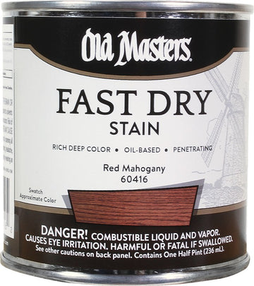 Old Masters 60416 1/2pt Fast Dry Stain Red Mahogany