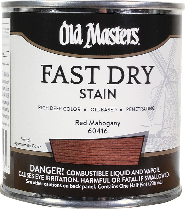 Old Masters 60416 1/2pt Fast Dry Stain Red Mahogany