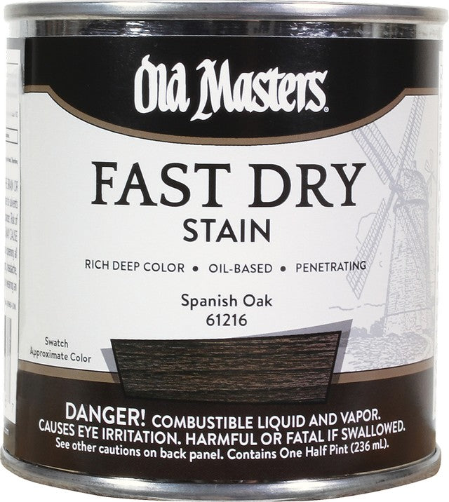 Old Masters 61216 1/2pt Fast Dry Stain Spanish Oak