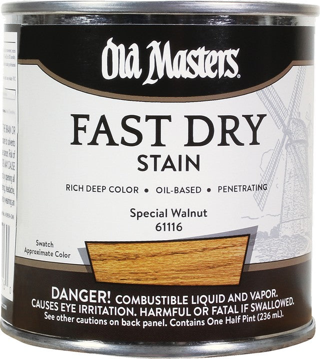 Old Masters 61116 1/2pt Fast Dry Stain Special Walnut