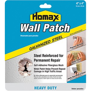 Homax 5504 4" x 4" Metal Wall Patch w/Self Adhesive Mesh