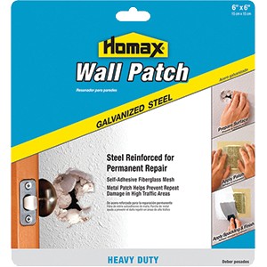 Homax 5506 6" x 6" Metal Wall Patch w/Self Adhesive Mesh