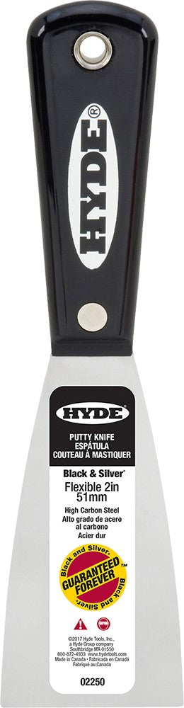 Hyde 02250 2" Black & Silver Flex Putty Knife