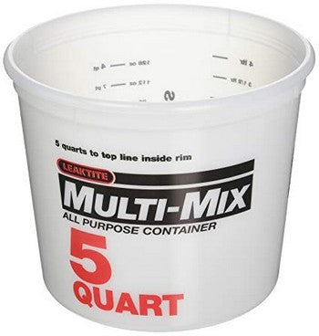 IPL / Leaktite 1123068 5qt Clearvue Ringfree Pail w/ Wire Handle & Graduations