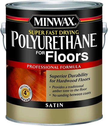 Minwax 13022 1gal Satin Super Fast Dry Polyurethane For Floors 450 VOC