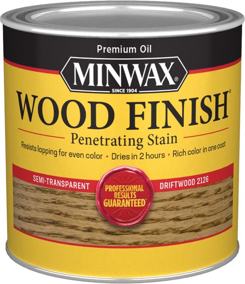 Minwax 22126 1/2pt Driftwood 2126 Semi-Transparent Stain
