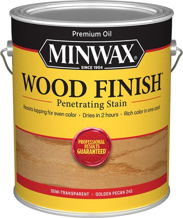 Minwax 71041 1gal Golden Pecan 245 Semi-Transparent Stain 350 VOC