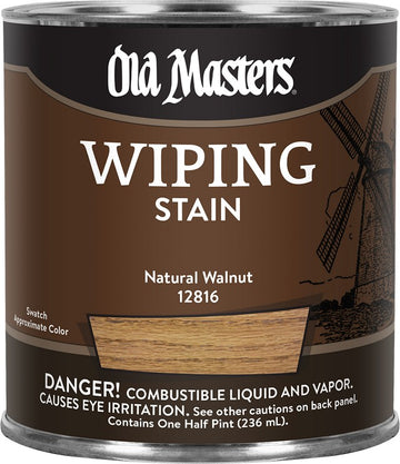 Old Masters 12816 1/2pt Natural Walnut Wiping Stain