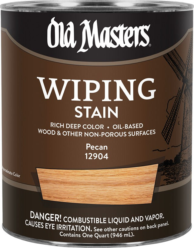 Old Masters 12904 qt Pecan Wiping Stain