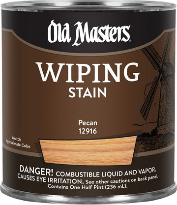 Old Masters 12916 1/2pt Pecan Wiping Stain