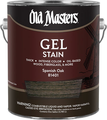 Old Masters 81401 1gal Spanish Oak Gel Stain 550 VOC