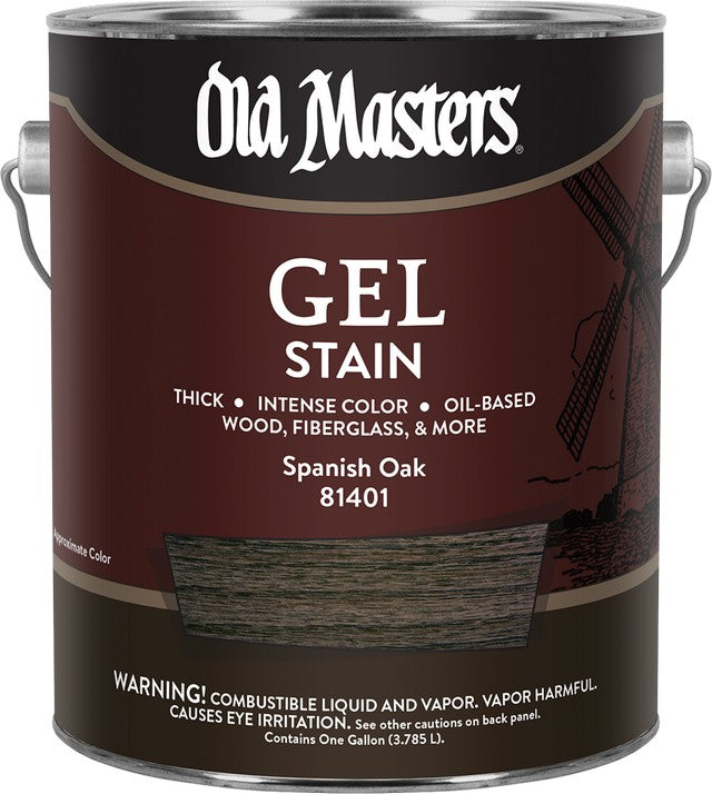 Old Masters 81401 1gal Spanish Oak Gel Stain 550 VOC