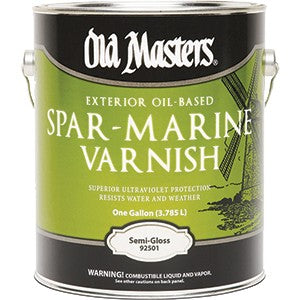 Old Masters 92501 1gal Semi Gloss Oil Based Spar Marine Varnish 350 VOC