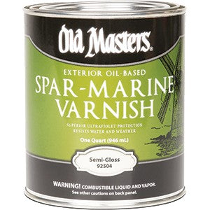 Old Masters 92504 qt Semi Gloss Oil Based Spar Marine Varnish
