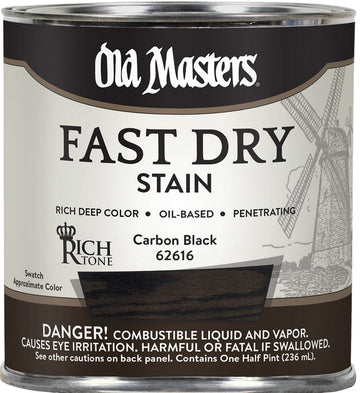 Old Masters 62616 1/2pt Rich Tone Fast Dry Stain Carbon Black