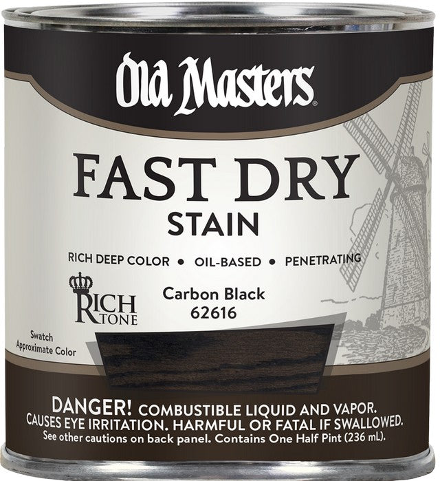 Old Masters 62616 1/2pt Rich Tone Fast Dry Stain Carbon Black