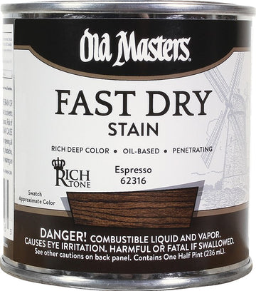 Old Masters 62316 1/2pt Rich Tone Fast Dry Stain Espresso