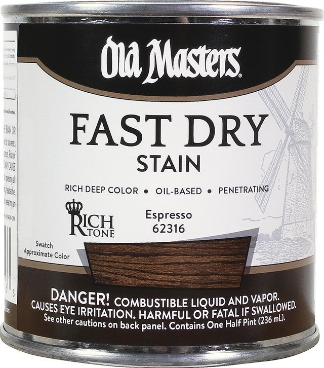Old Masters 62316 1/2pt Rich Tone Fast Dry Stain Espresso