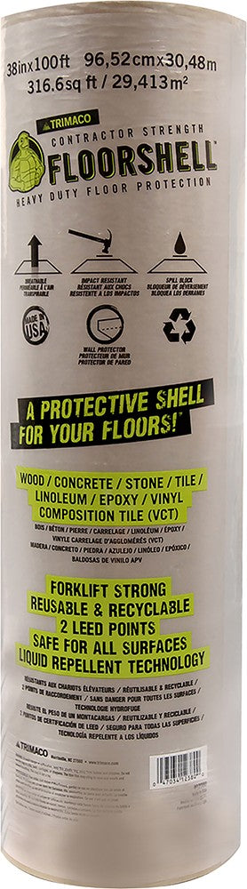 Trimaco 12380 38" x 100' Roll 46mil Floor Shell