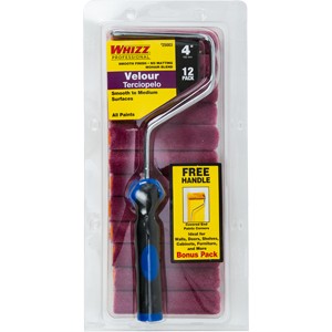 Whizz 25003F 4" Velour Mini Roller (12Pk W/ Frame)