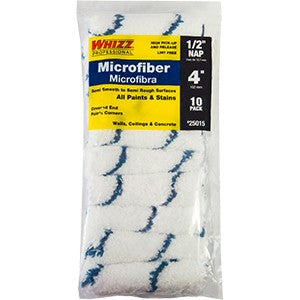 Whizz 25015 4"  1/2 Nap 10 Pack Microfiber Blue Stripe
