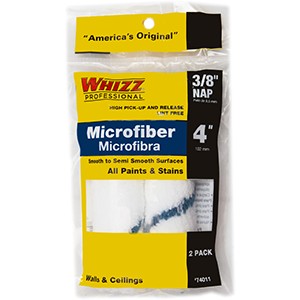 Whizz 74011 4" 3/8 2 Pack  Xtrasorb Microfiber Blue Roller Cover