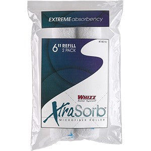 Whizz 74016 6" 3/8 2 Pack Xtrasorb Microfiber Blue Roller Cover'