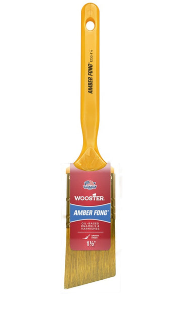 Wooster 1233 1.5" Amber Fong Brown China Bristle Angle Paint Brush