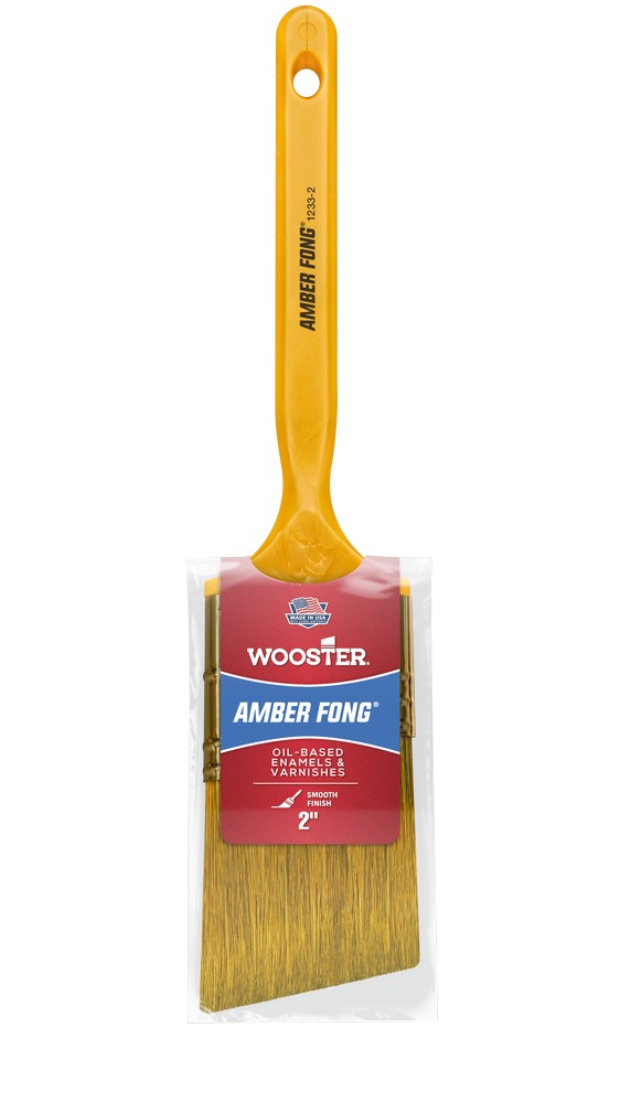 Wooster 1233 2" Amber Fong Brown China Angled Paint Brush