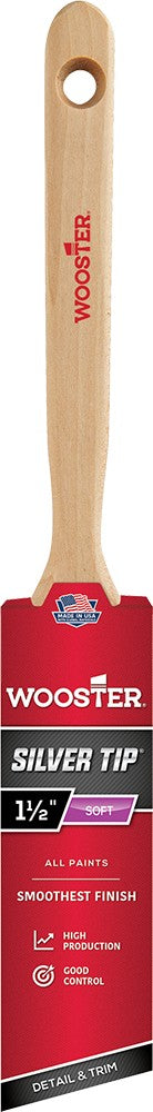 Wooster 5221 1-1/2" Silver Tip Soft Angle Sash Paint Brush