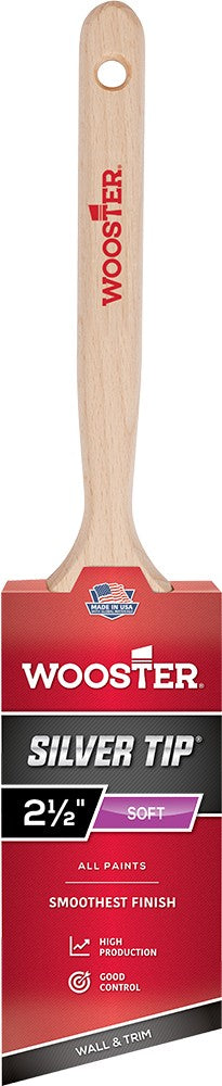 Wooster 5221 2-1/2" Silver Tip Soft Angle Paint Brush