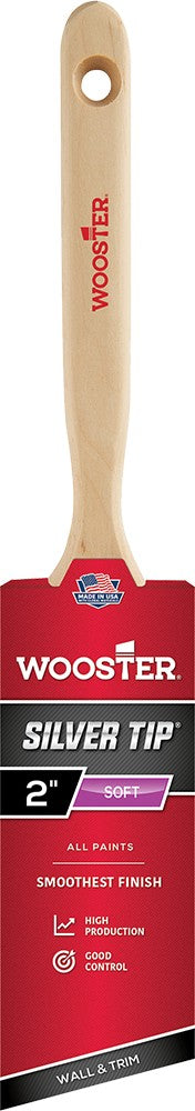 Wooster 5221 2" Silver Tip Soft Angle Sash Paint Brush