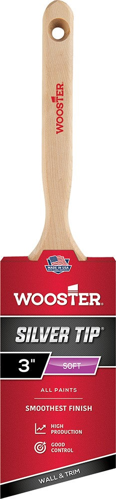 Wooster 5221 3" Silver Tip Soft Angle Sash Paint Brush