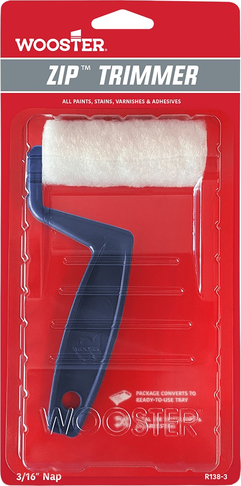 Wooster R138 3" x 3/16" Nap Zip Trim Roller & Tray Kit