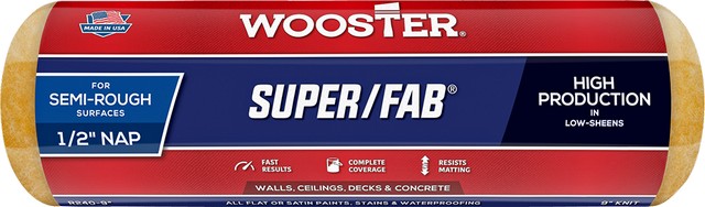 Wooster R240 9" x 1/2" Nap Super/Fab Roller Cover