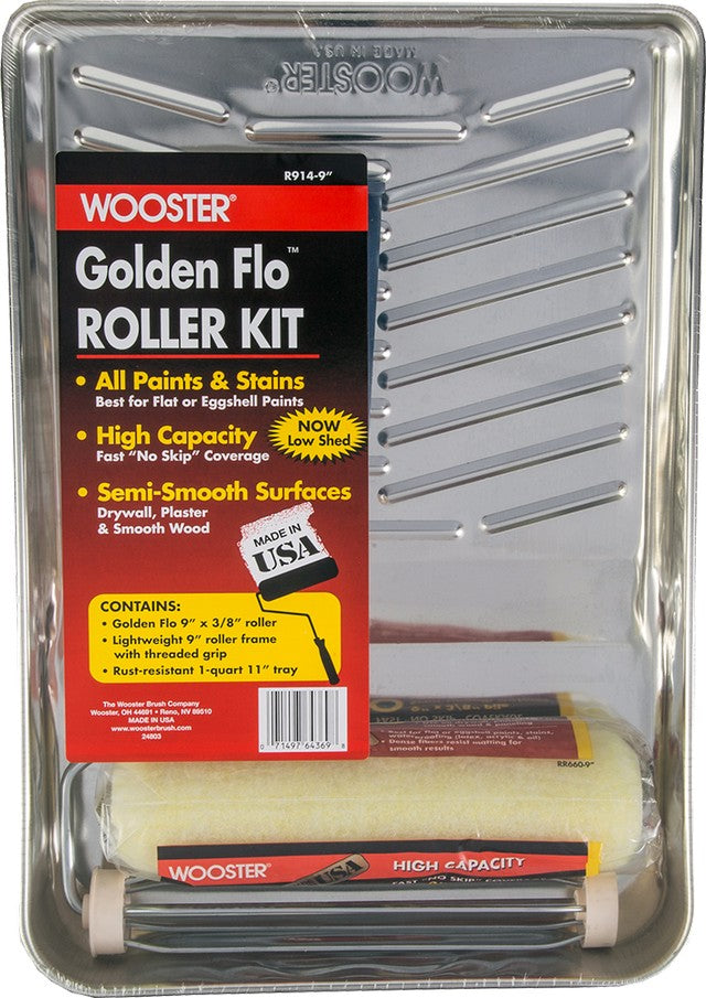 Wooster R914 9" Golden Flo Flat Paints Roller Cover