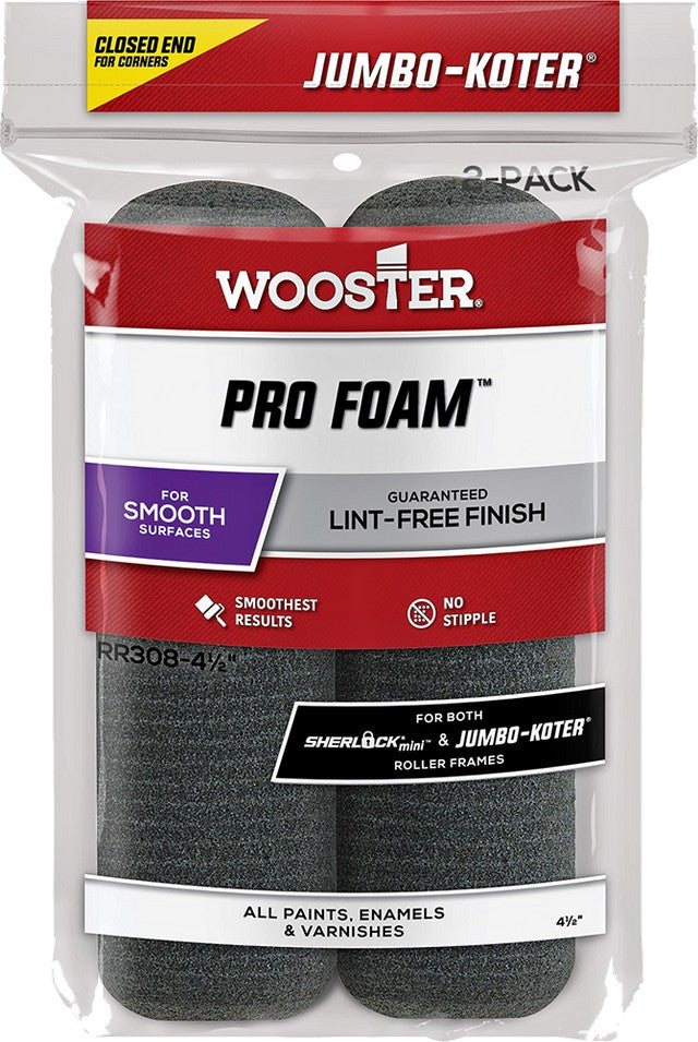 Wooster RR308 4-1/2" Pro Foam Jumbo-Koter Mini Roller Cover